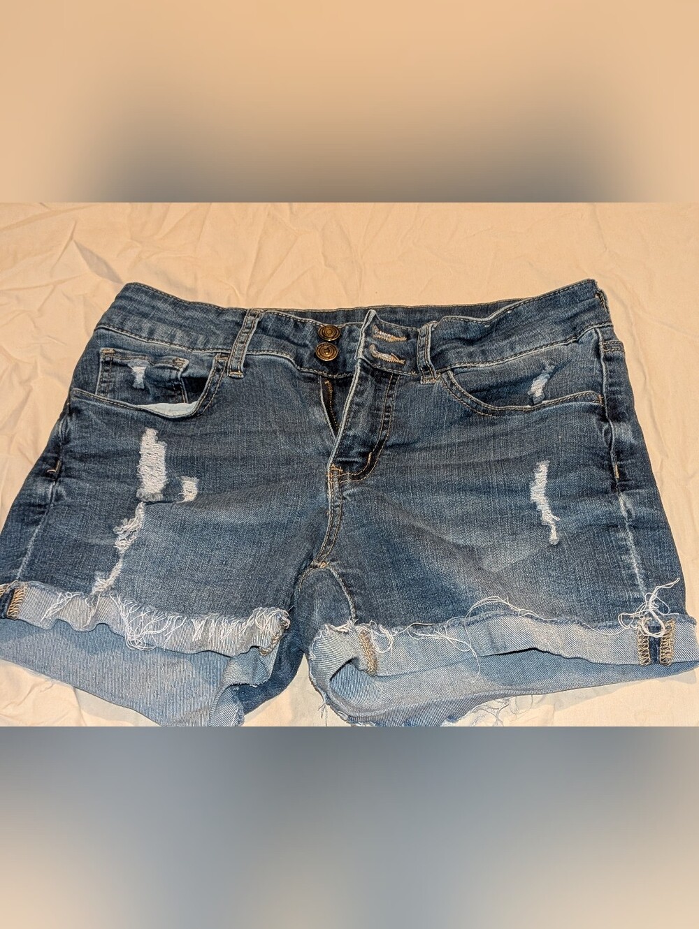 SO Distressed Denim Jean Shorts - Blue
